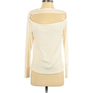 LNA Cream Open Chest Long Sleeve Top Size S